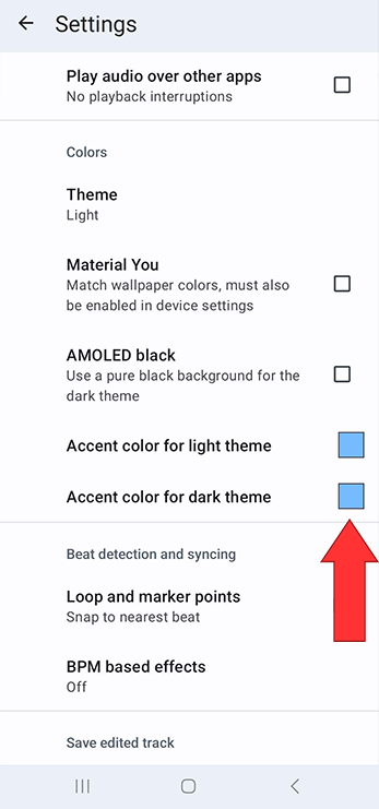customize the accent color