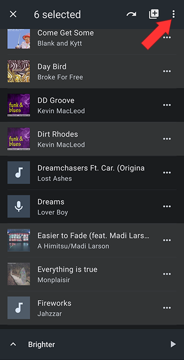 all titles you wish to add to your playlist are highlighted