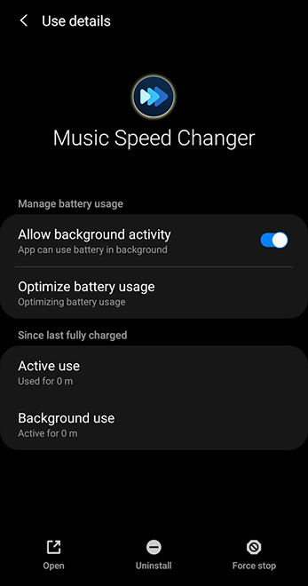 Battery optimizer settings