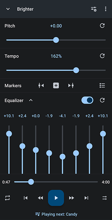 Added Markers and Equalizer