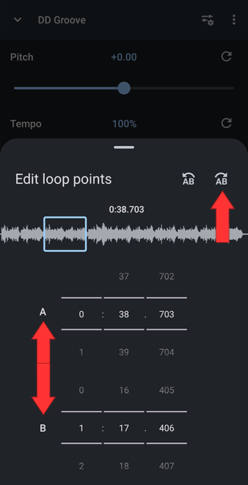 fine tune adjust your loop points
