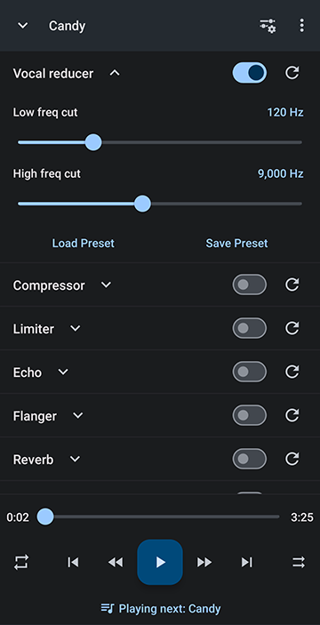 Vocal Reducer Audio Effect