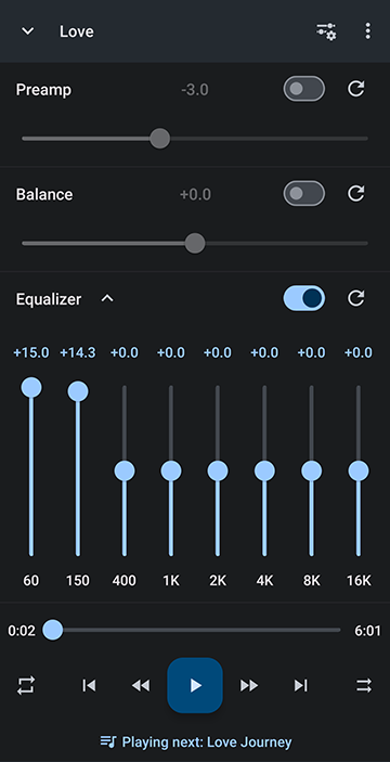 Bass Boost with the Equalizer