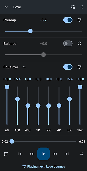 Lowering the preamp to counter act clipping when boosting the signal with the equalizer