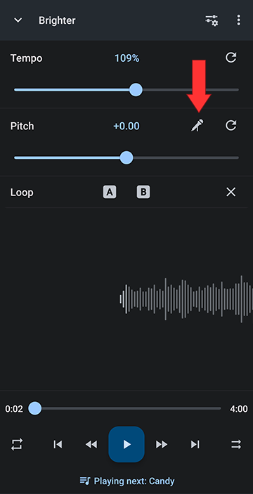 Open the formant controls in pitch shift component