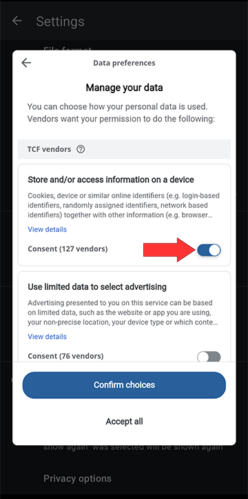 Store and/or access information on device