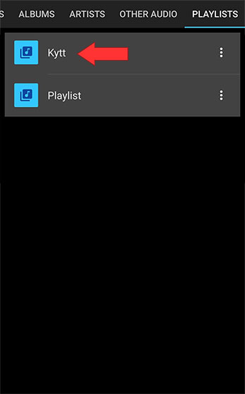 Tap on the playlist you want to export