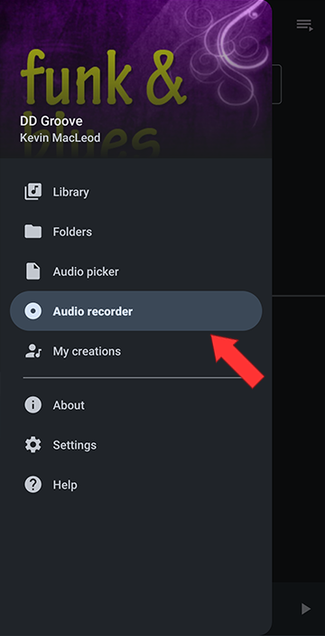 Select Audio Recorder