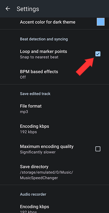 Loop and Marker points snap to nearest beat