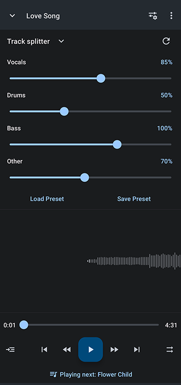 Use track isolation to customize your music